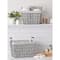 DII® Black & White Ticking Stripe Lined Basket Set